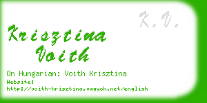 krisztina voith business card